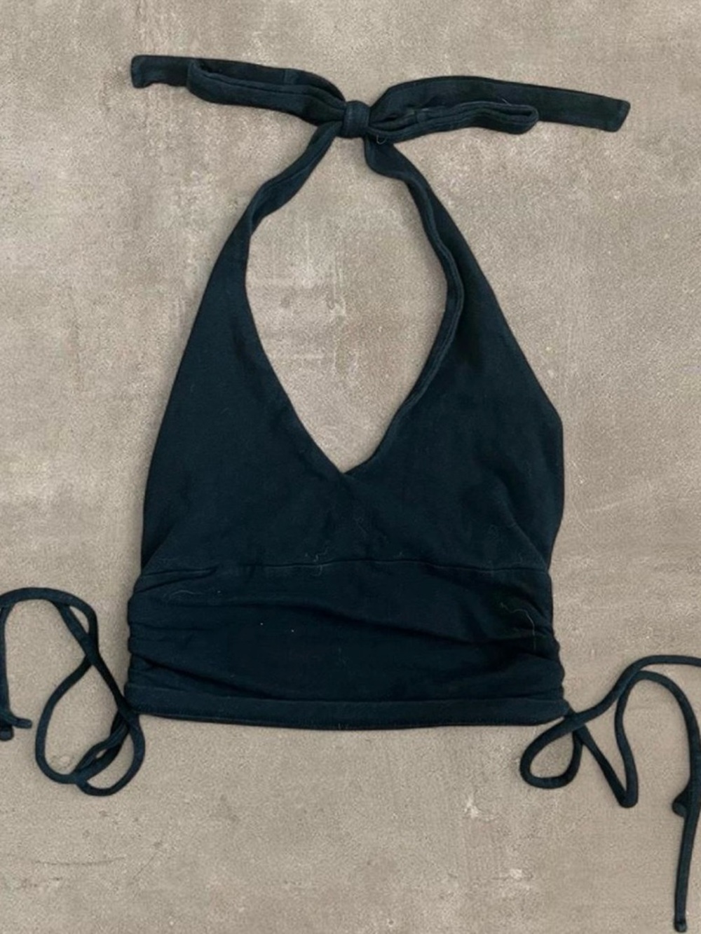 Hollister Black Halter Tie Crop Top